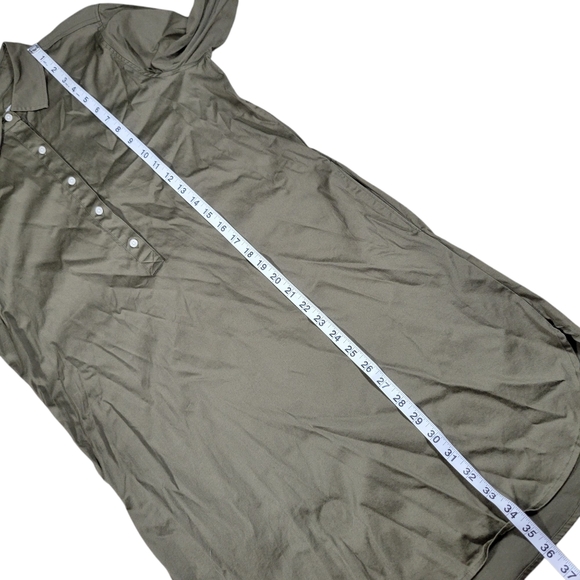 UNTUCKit Shirt Dress Womens Medium Olive Green Glynis Long Sleeve Popover Tunic - Picture 10 of 10